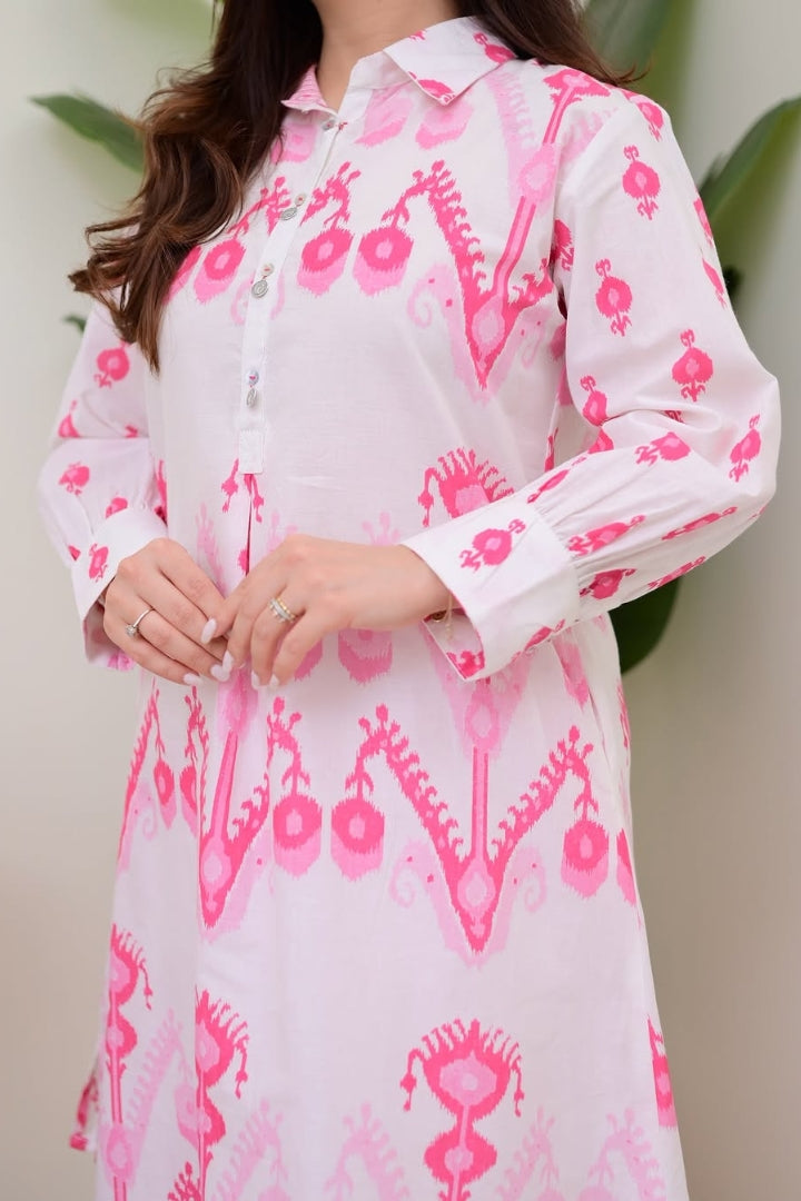 Floral Pattern Printed Cotton Co-Ord Set For Women