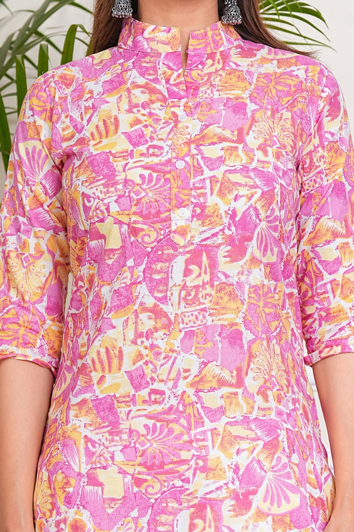 Women's Cotton Printed Straight Kurta For Women