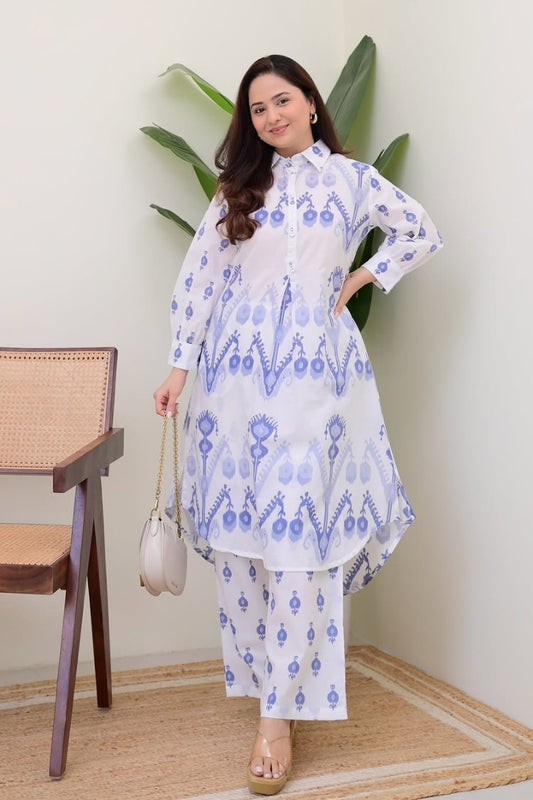 Floral Pattern Printed Cotton Co-Ord Set For Women