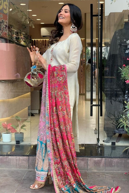 Premium Color Printed Cotton Kurta Set For Women