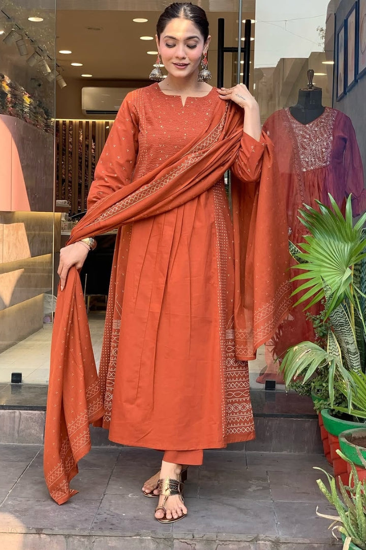 Cotton Straight Kurta Set for Women