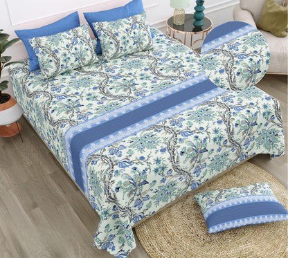 Cotton Bedsheet 72x100 Size Printed Bed Bedsheet King Size Bedsheet with 2 Pillow Covers