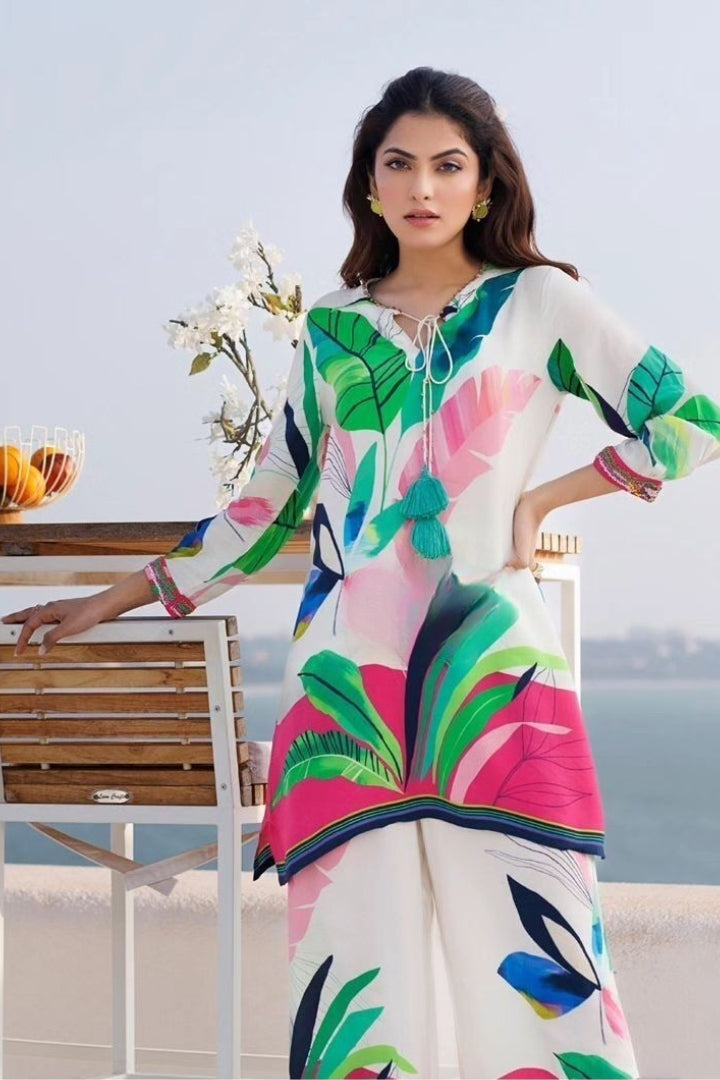 Printed Pattern Cotton Co-Ord Set For Women