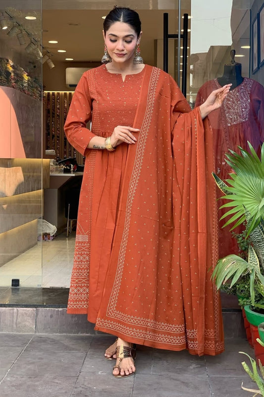 Cotton Straight Kurta Set for Women