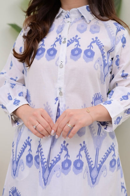 Floral Pattern Printed Cotton Co-Ord Set For Women