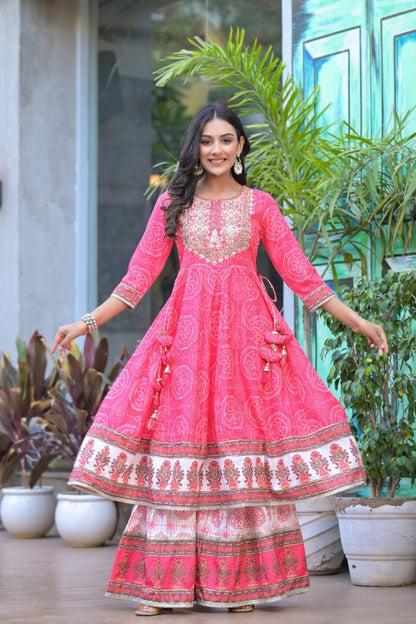 Cotton Embroidered Straight Kurta Set for Women