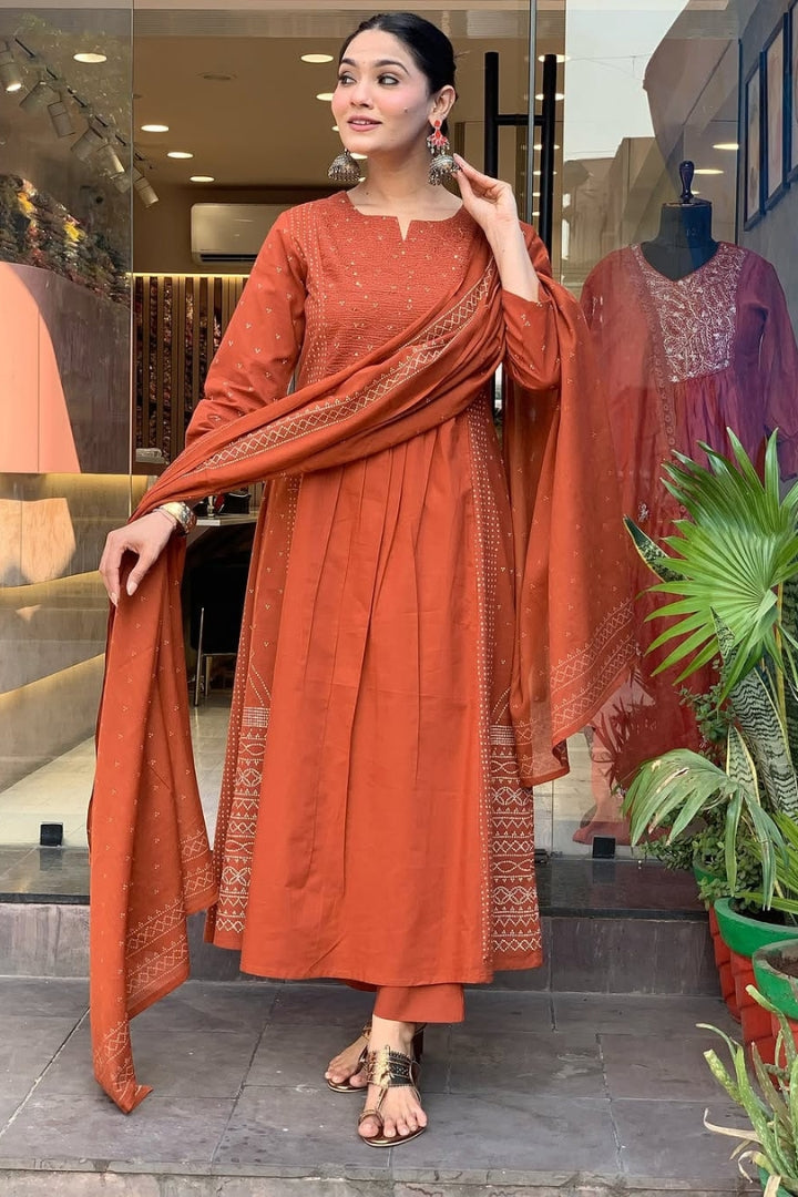 Cotton Straight Kurta Set for Women