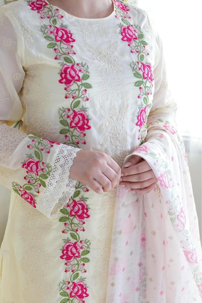 Cotton Embroidered Straight Kurta Set for Women