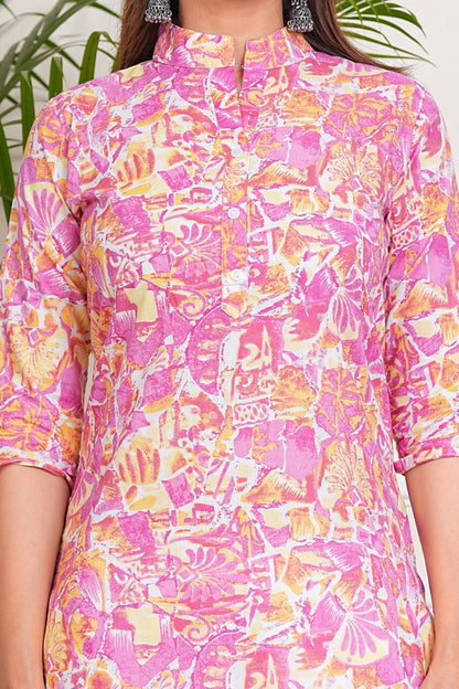 Women's Cotton Printed Straight Kurta For Women
