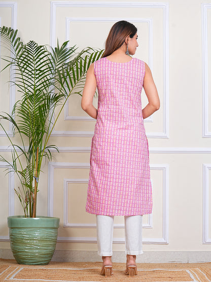 Cotton sleevless kurti