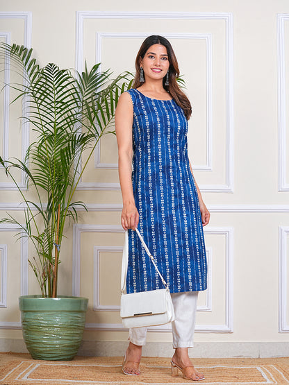 Cotton sleevless kurti