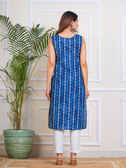 Cotton sleevless kurti