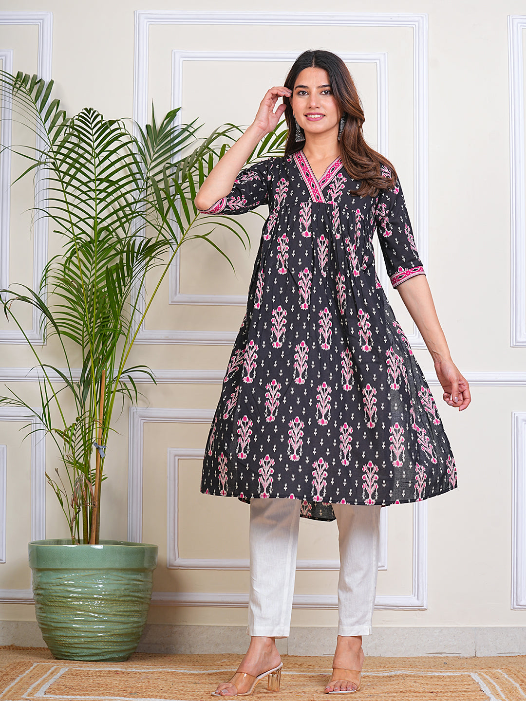 Women's Cotton Printed Straight Kurta for Woman