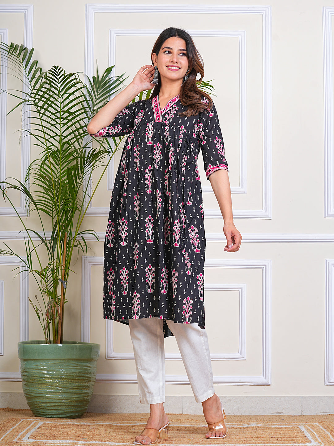 Women's Cotton Printed Straight Kurta for Woman