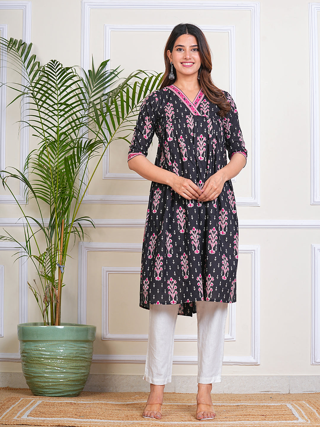 Women's Cotton Printed Straight Kurta for Woman