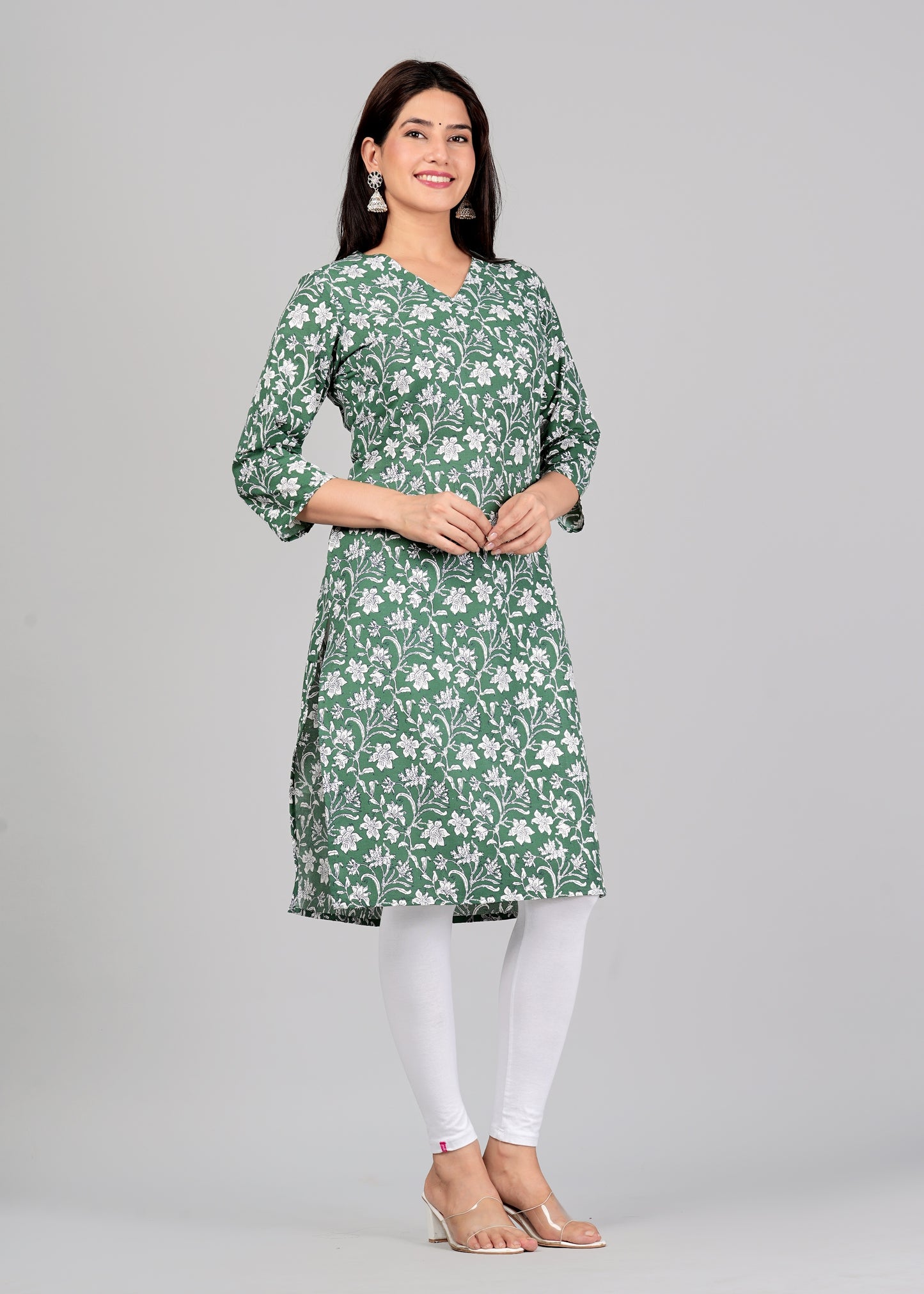 Women's Cotton Printed Straight Kurta for Woman