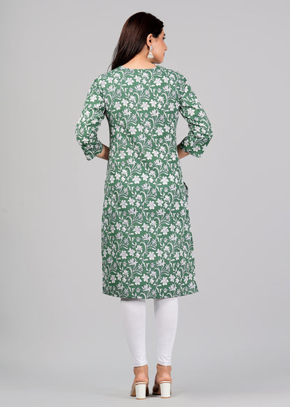 Women's Cotton Printed Straight Kurta for Woman