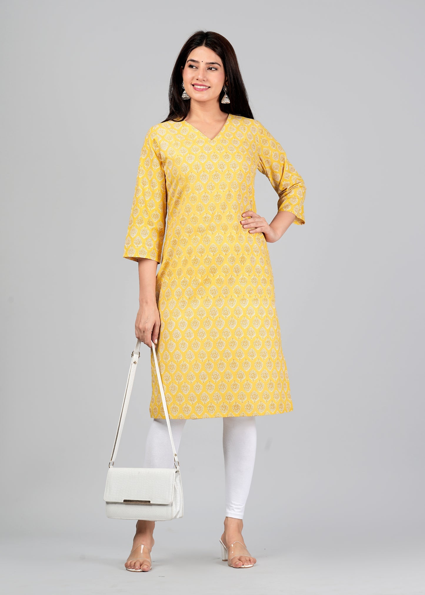 Women's Cotton Printed Straight Kurta for Woman
