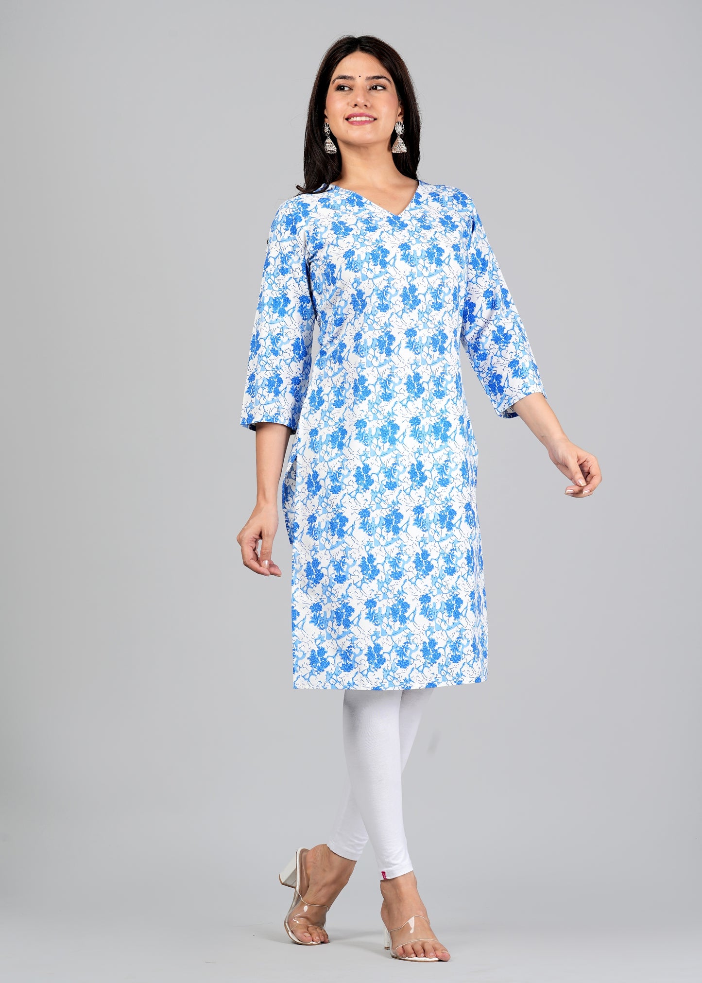 Women's Cotton Straight Printed Kurta For Woman